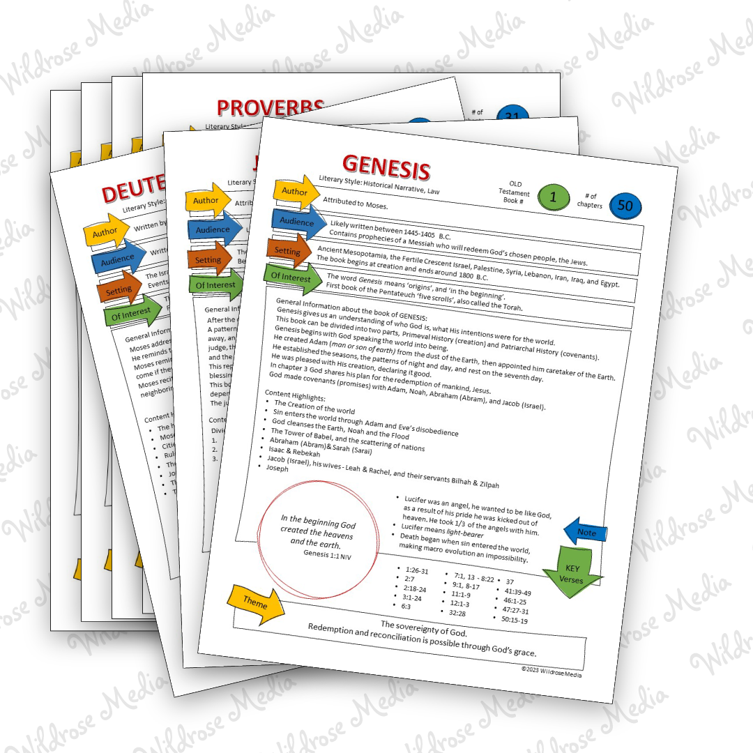 Free Printable Bible Cheat Sheets