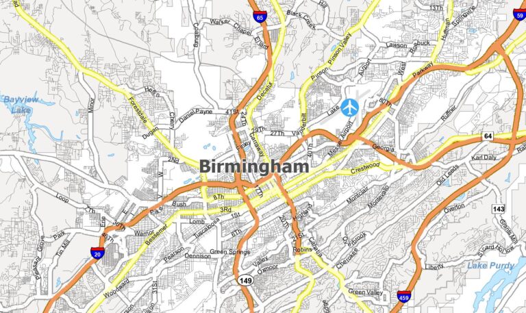 Birmingham Map Alabama GIS Geography