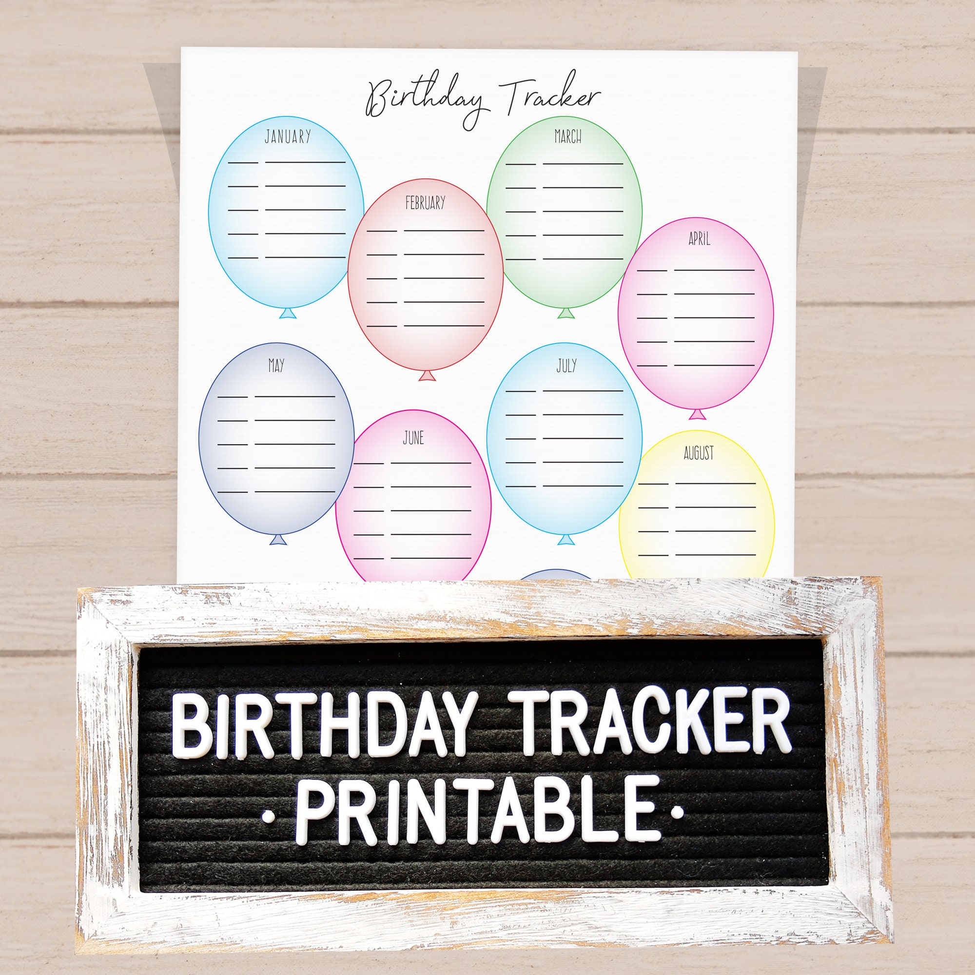 Office Birthday Calendar Printable