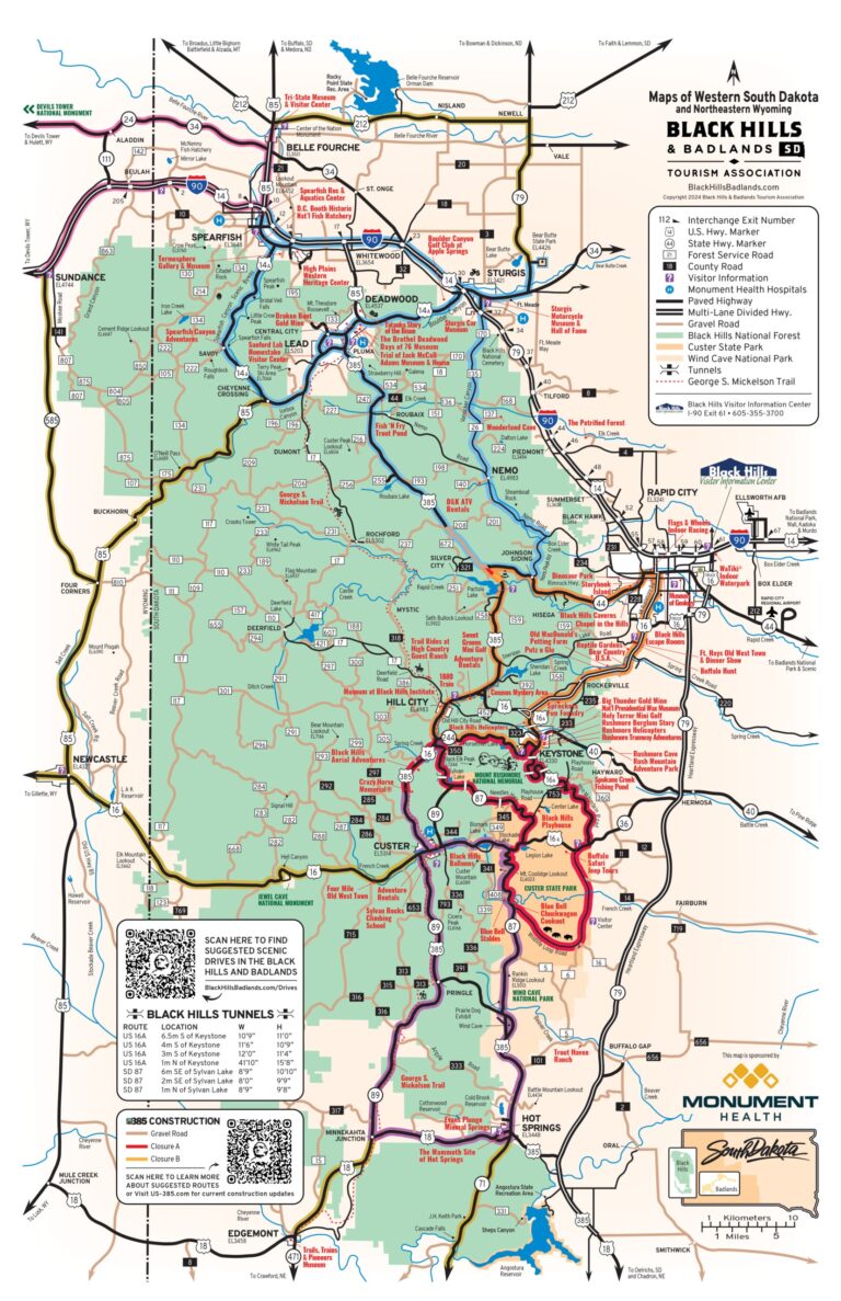 Black Hills South Dakota Maps Black Hills Vacations