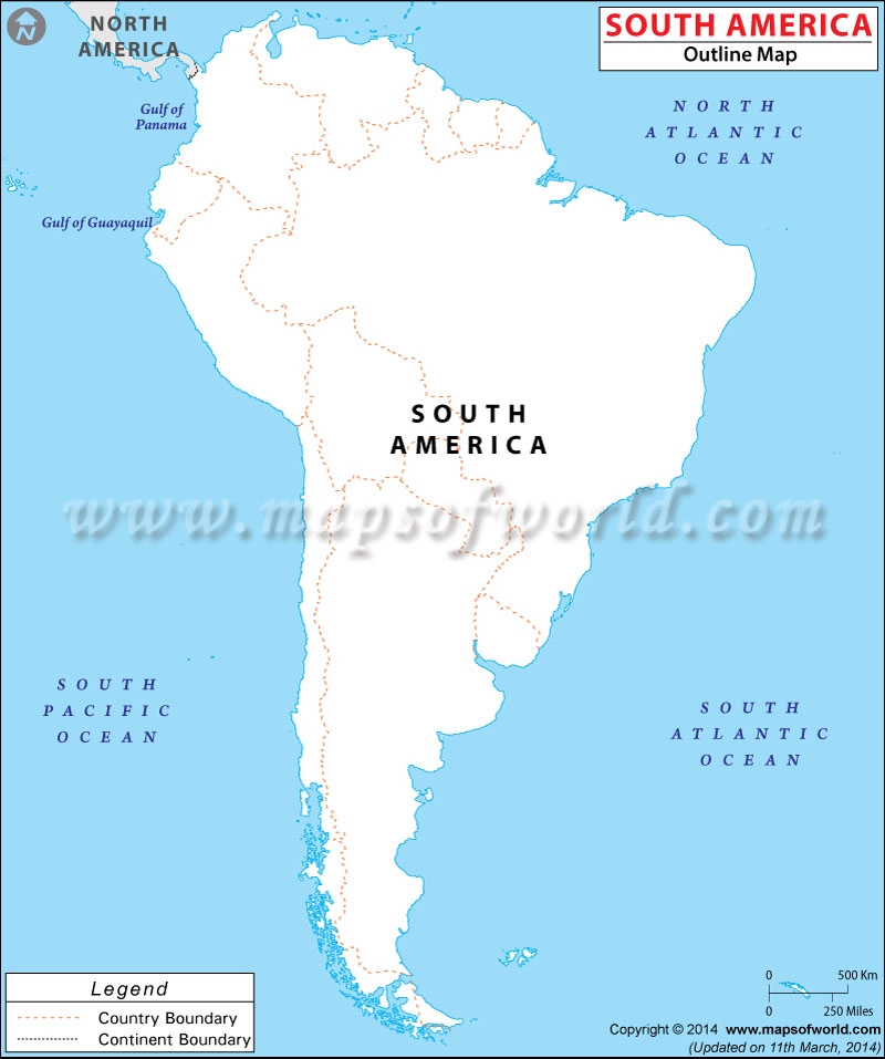 Blank Map Of South America South America Outline Map