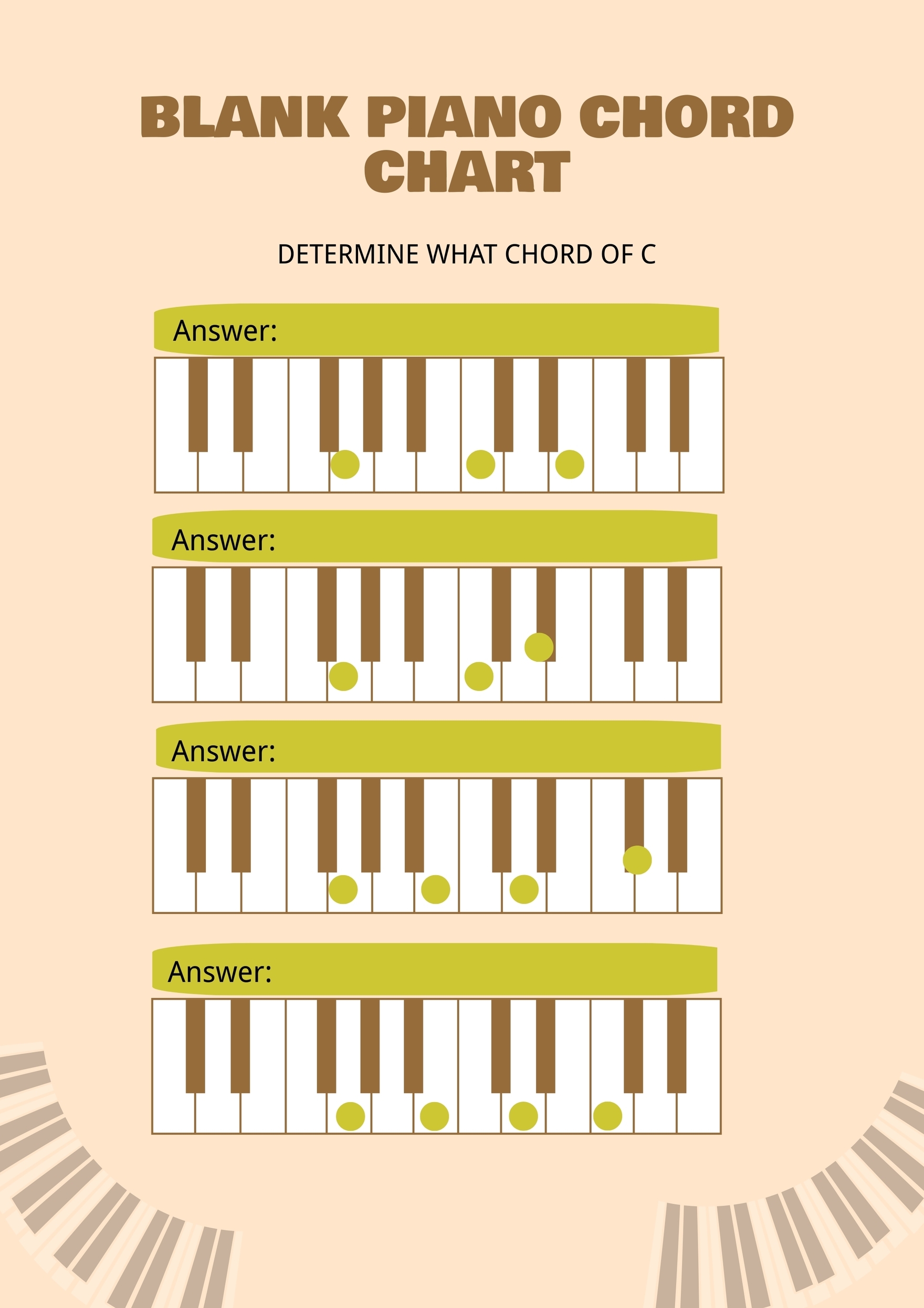 Blank Piano Chord Chart In Illustrator PDF Download Template