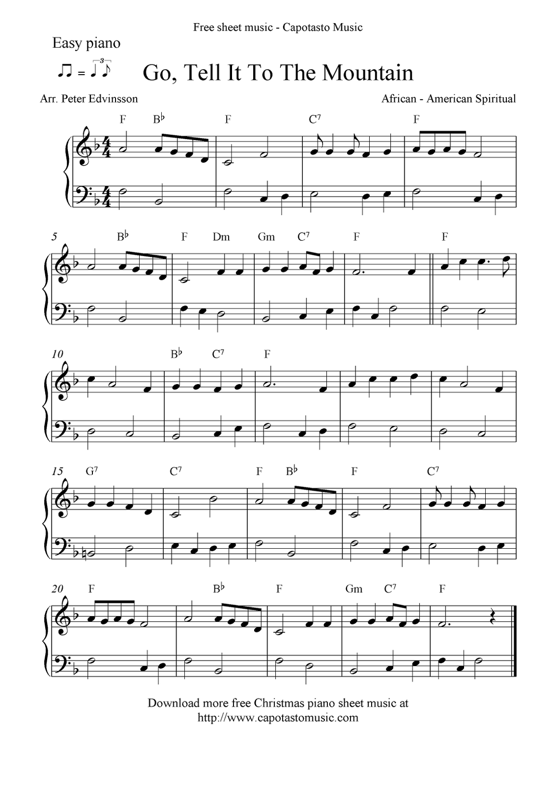 Free Sheet Music Printable