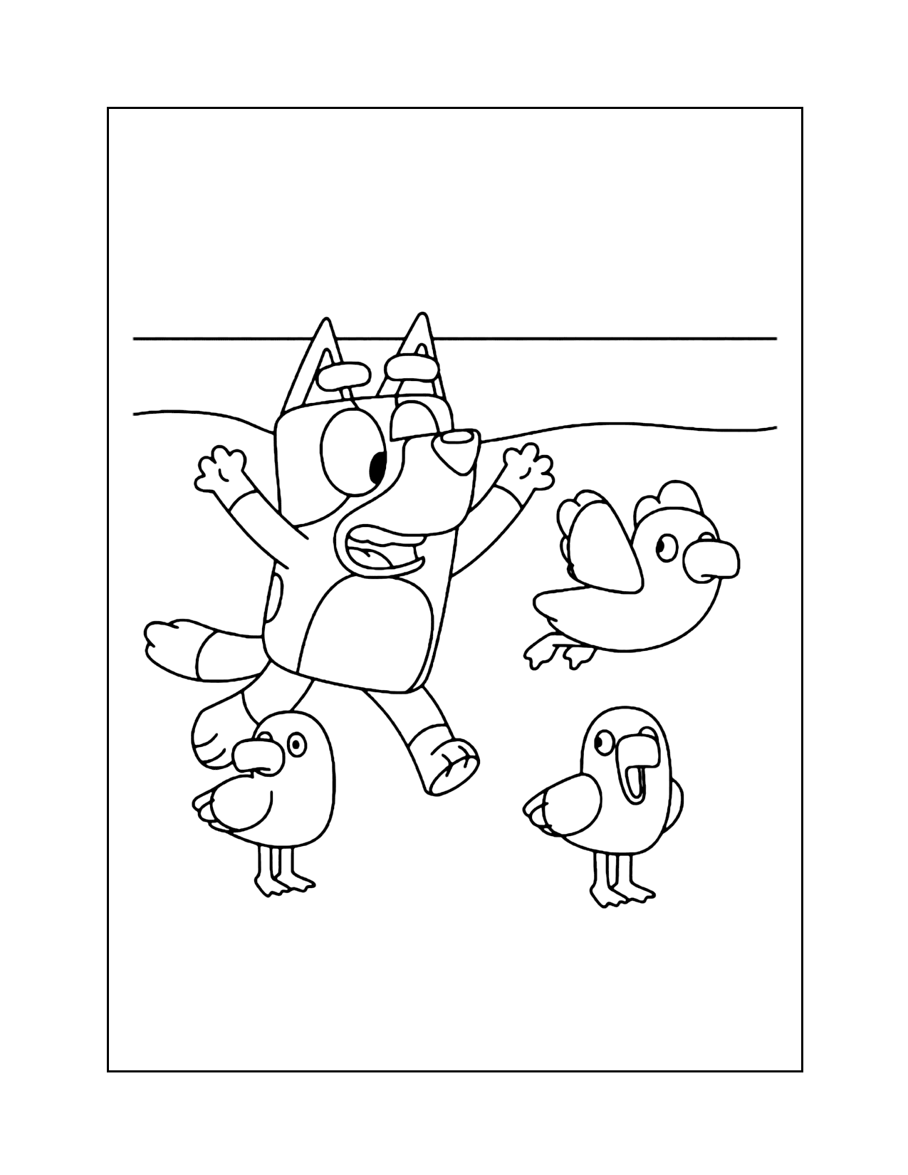 Bluey Coloring Sheet Printable