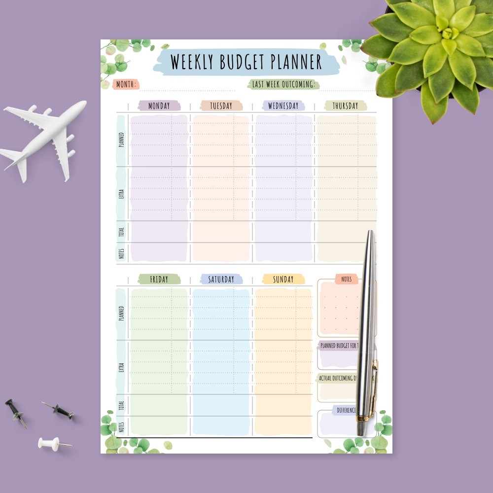 Printable Weekly Budget Sheets