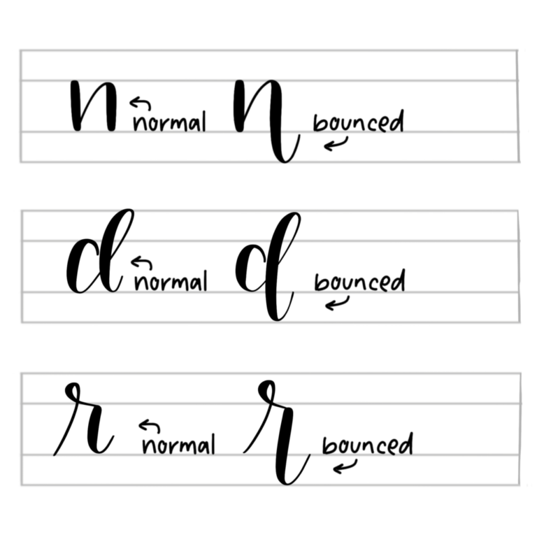 Bounce Lettering The Easy Way Brush Pen Calligraphy Tutorial Plus A Free Printable Scribbling Grace