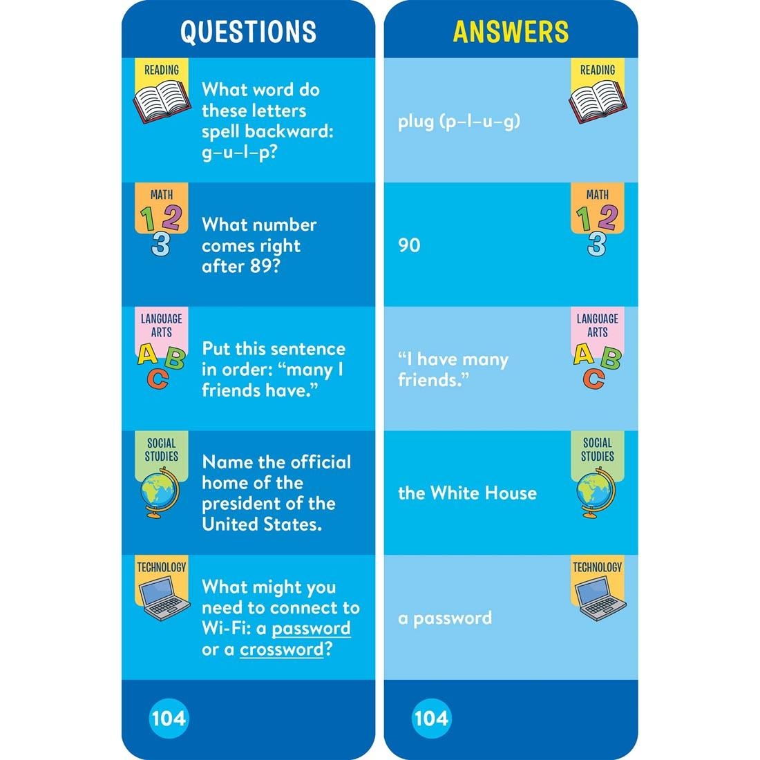 Brain Quest Smart Cards Grade 1