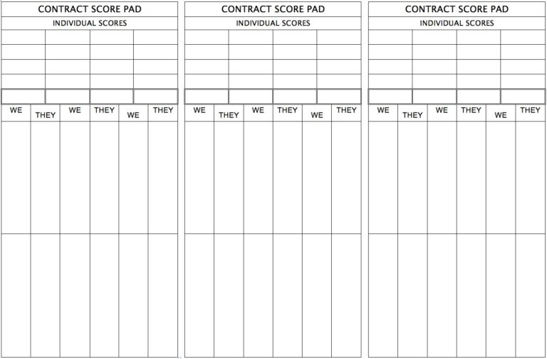 Bridge Score Cards Byte Insight