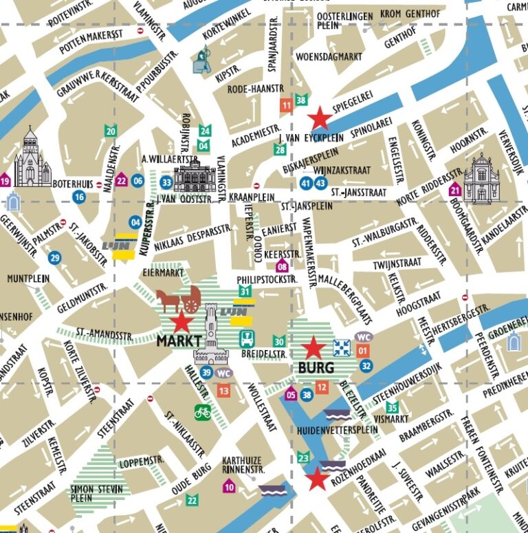 Bruges City Map VISITFLANDERS