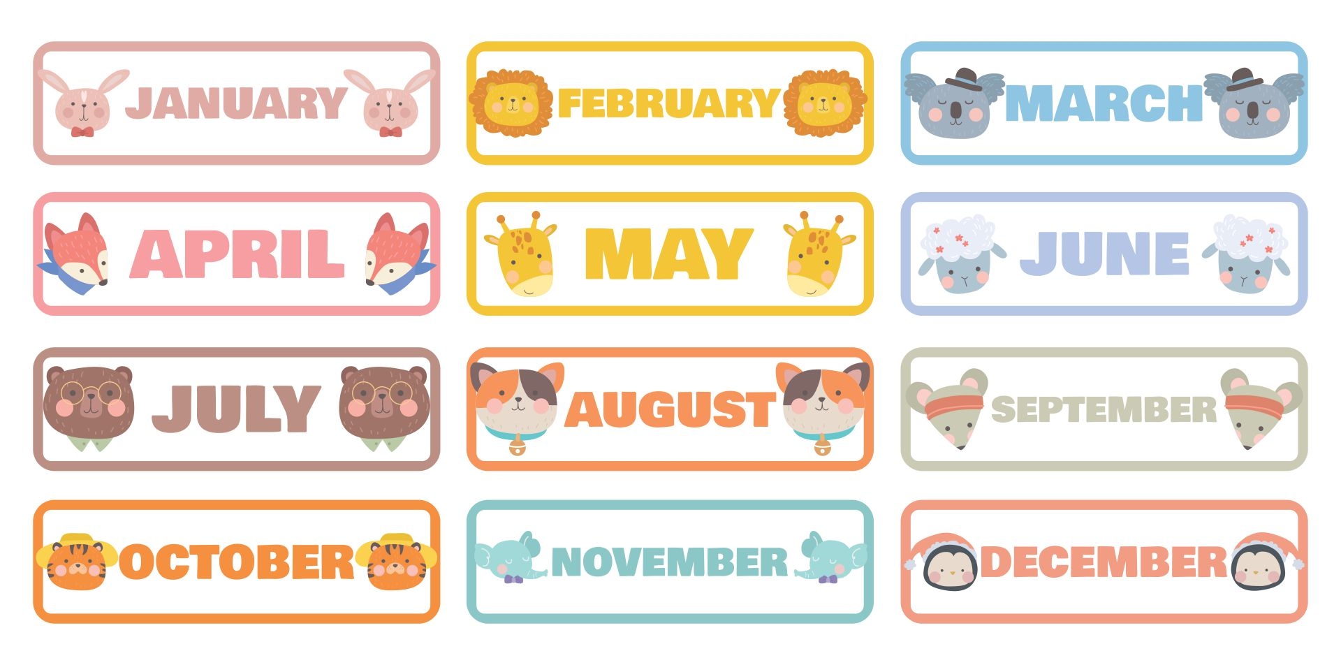 Calendar Month Headers Printable Calendar Month Headers Printable