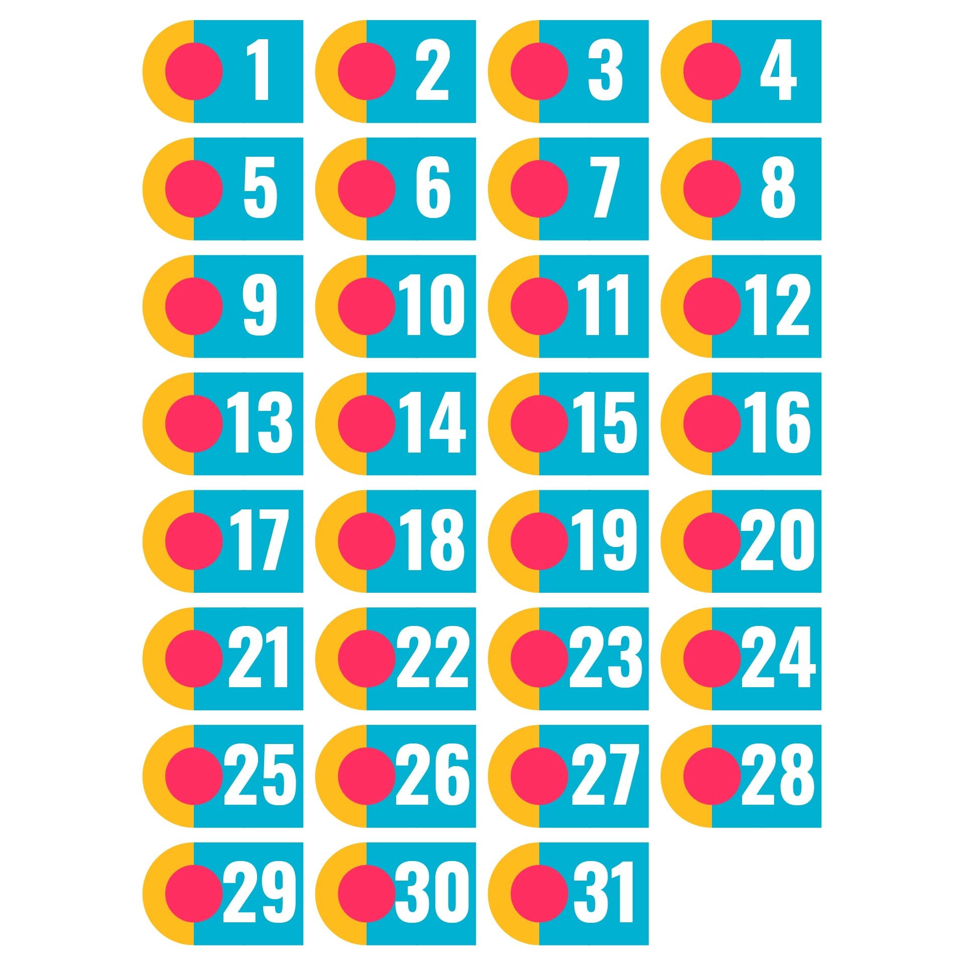 Free Printable Classroom Calendar Numbers