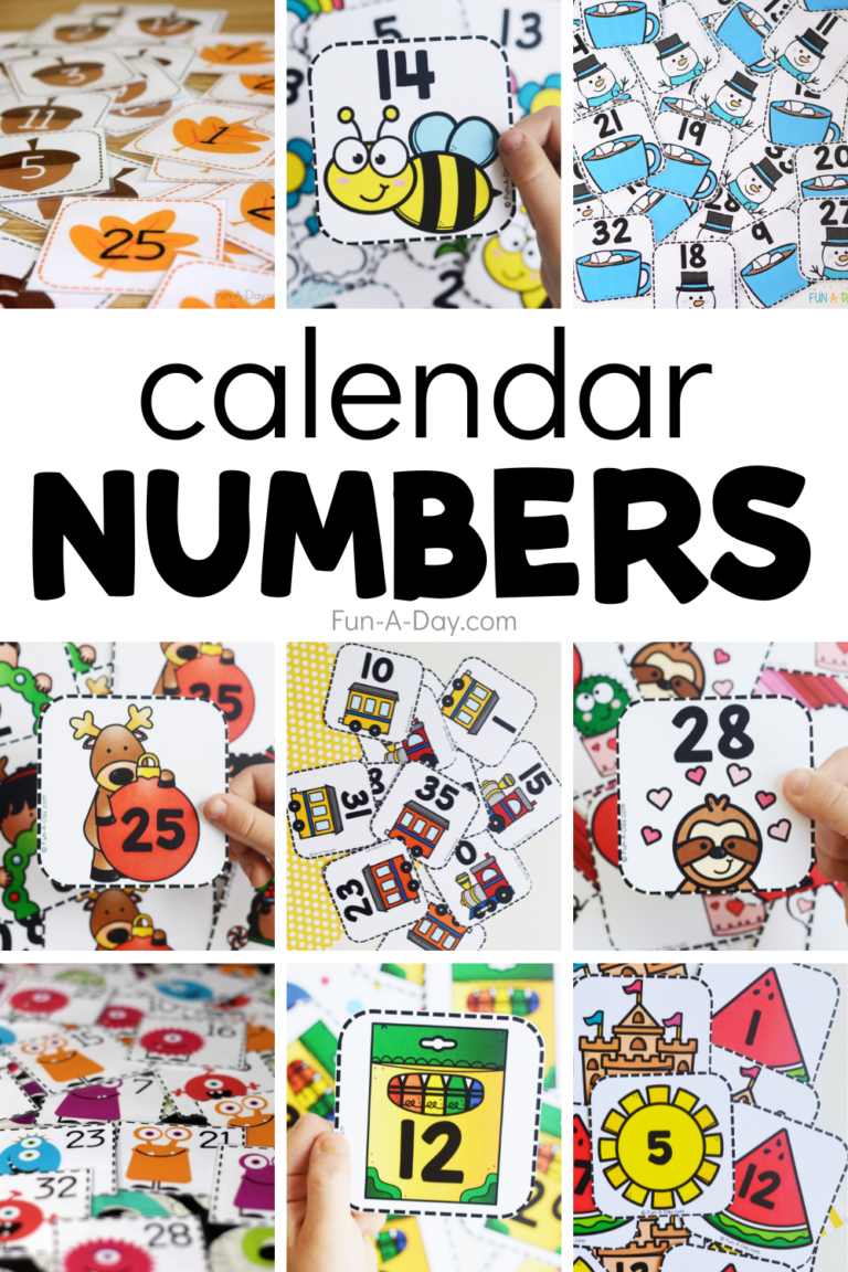 Calendar Numbers For The Whole Year Fun A Day 