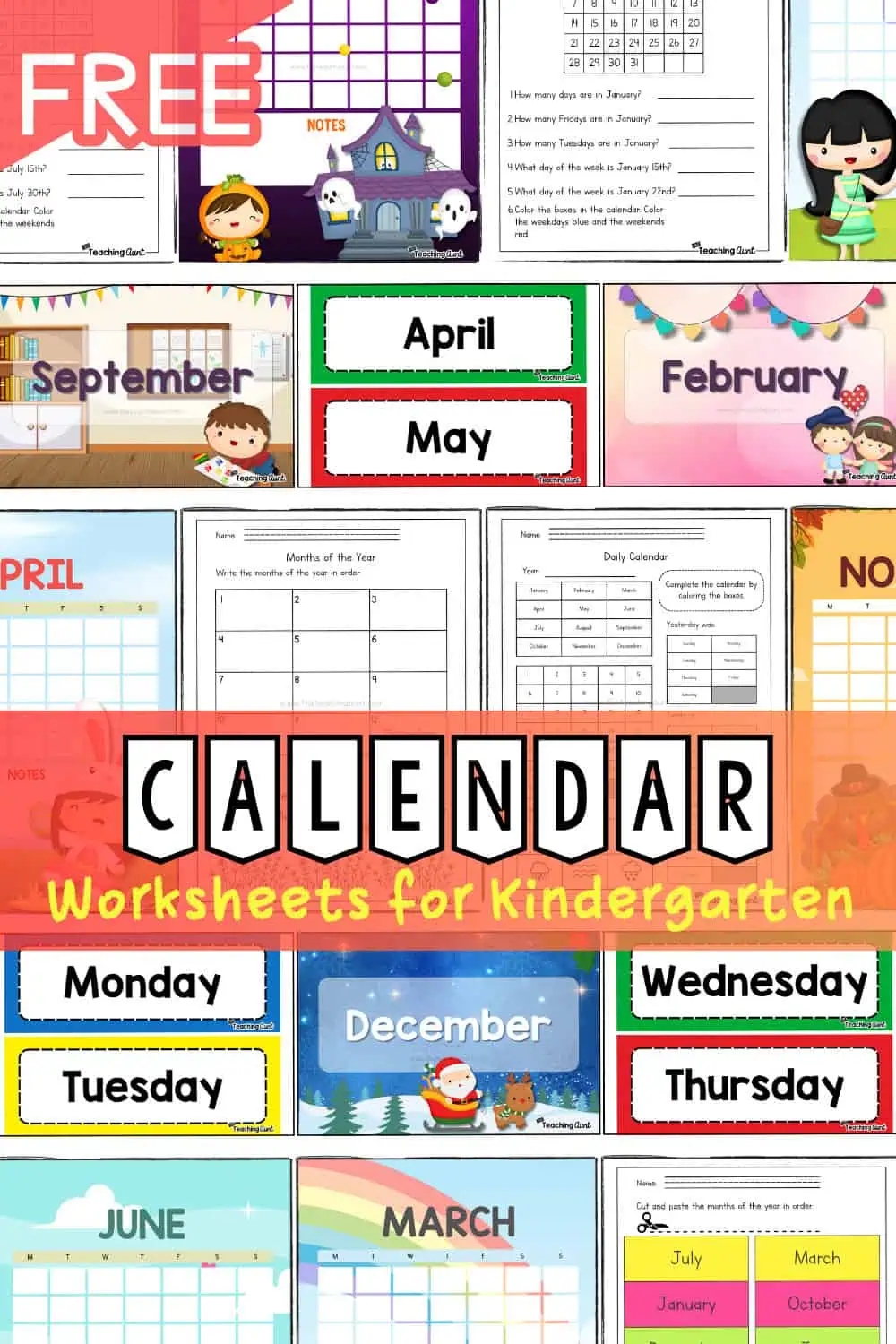 Free Printable Calendar Worksheets