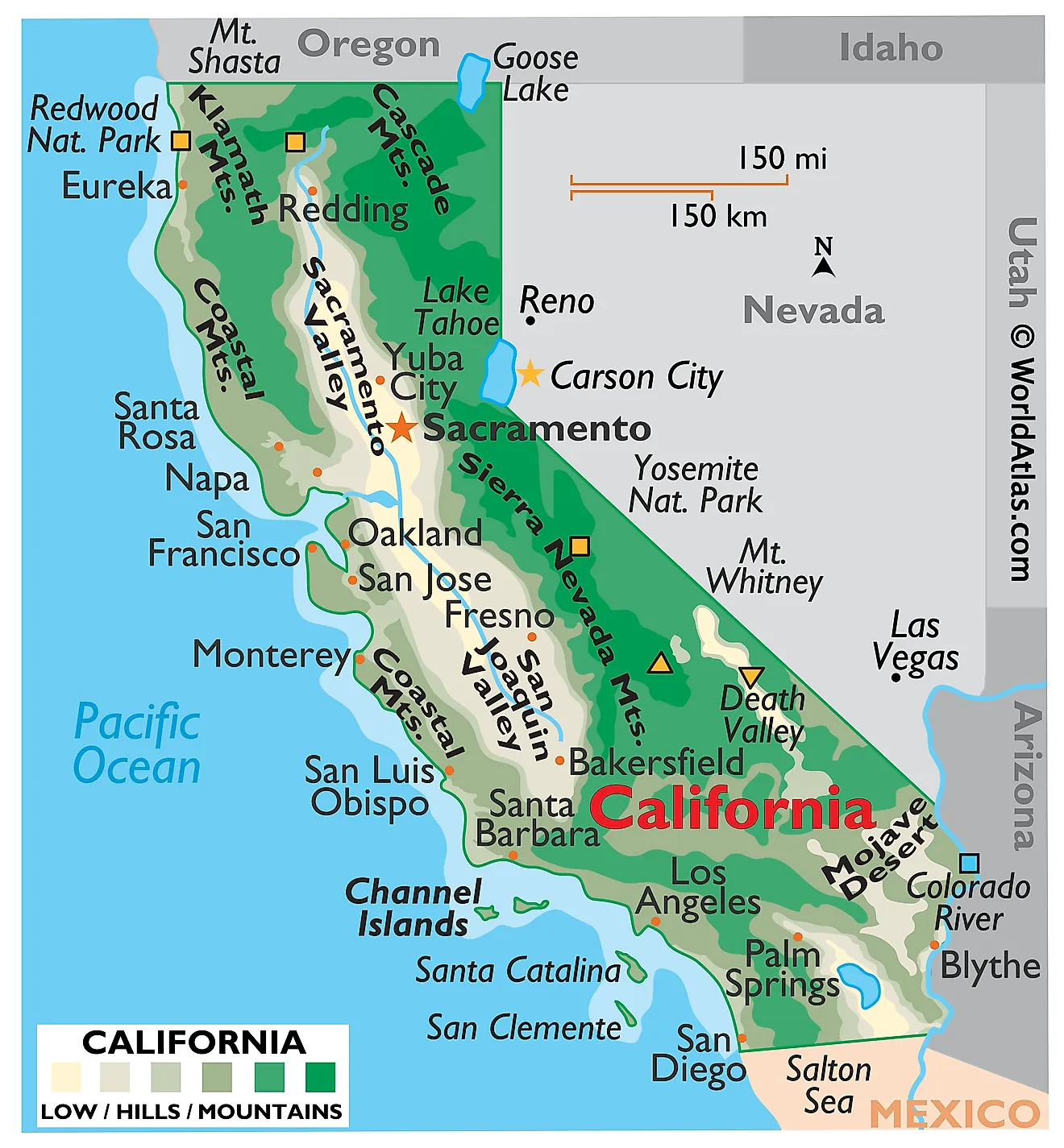 California Regions Map Printable Free