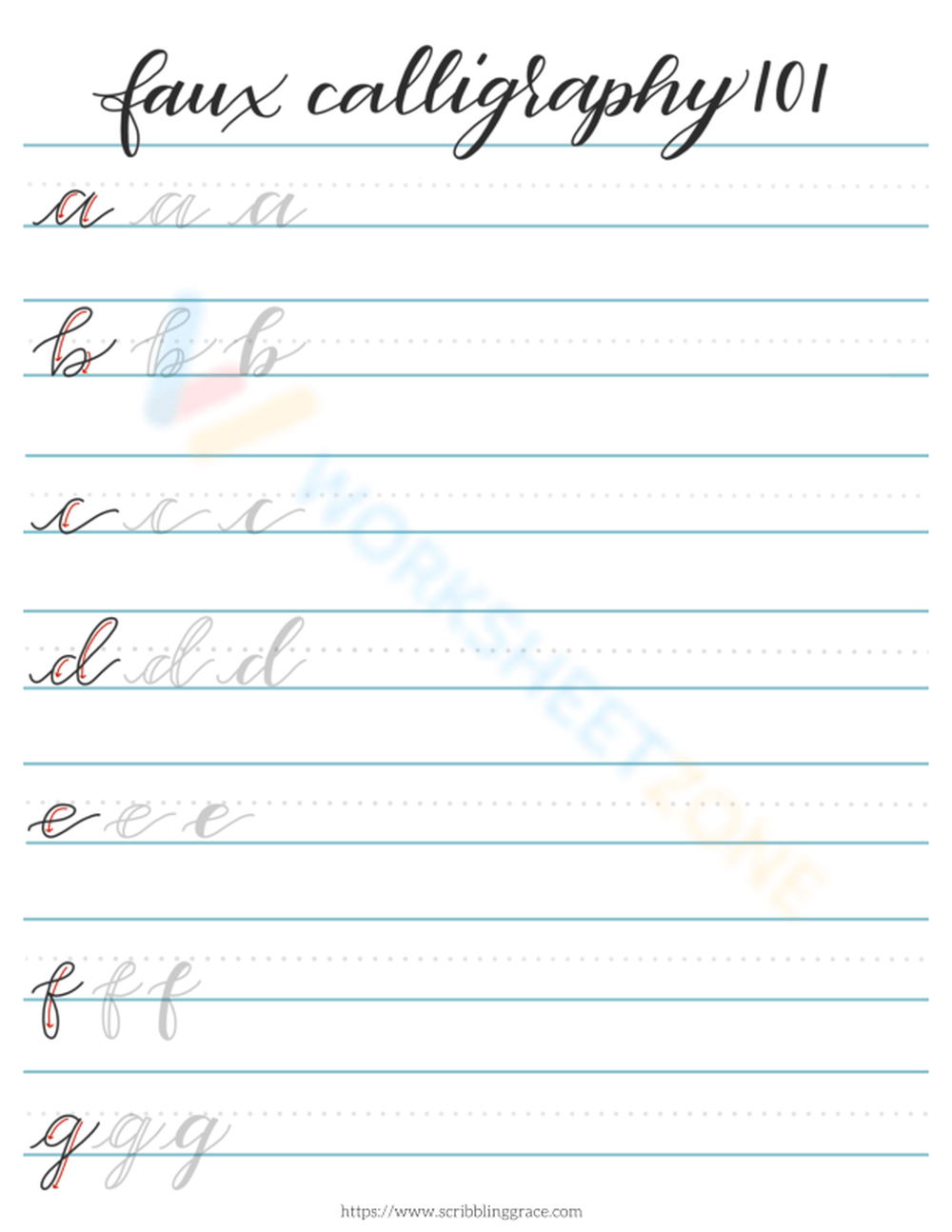 Calligraphy Worksheets 2025