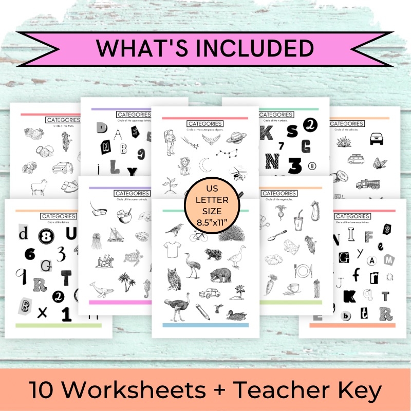 Categories Worksheets Free Printable