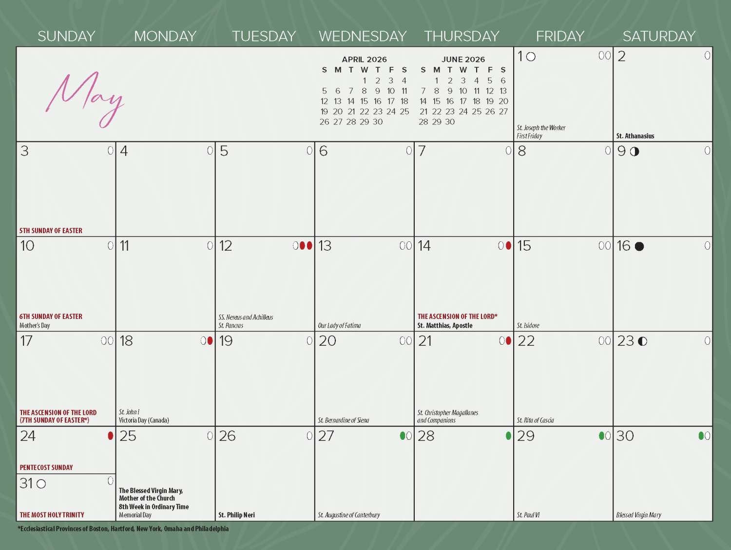 Catholic Calendars Blue Mound Graphics