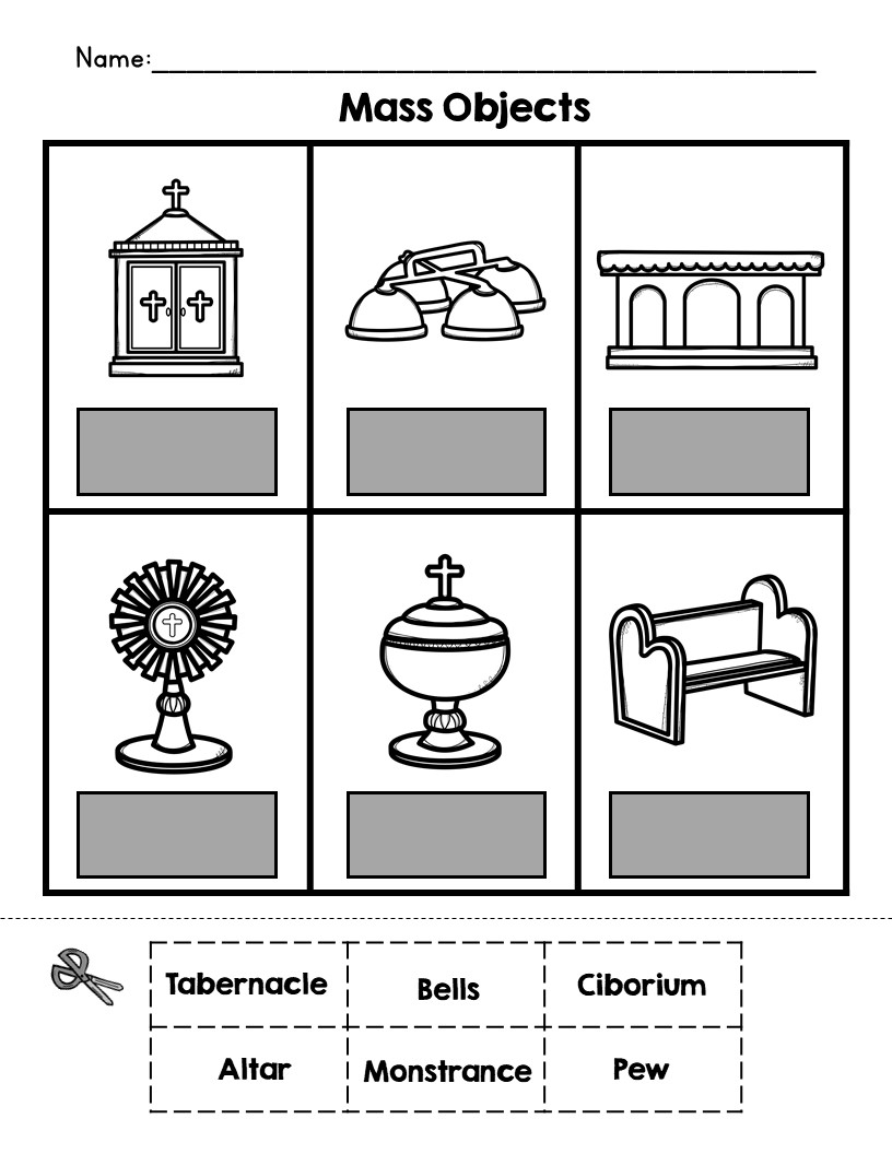 Catholic Mass Objects And Catholic Vocations Made By Teachers