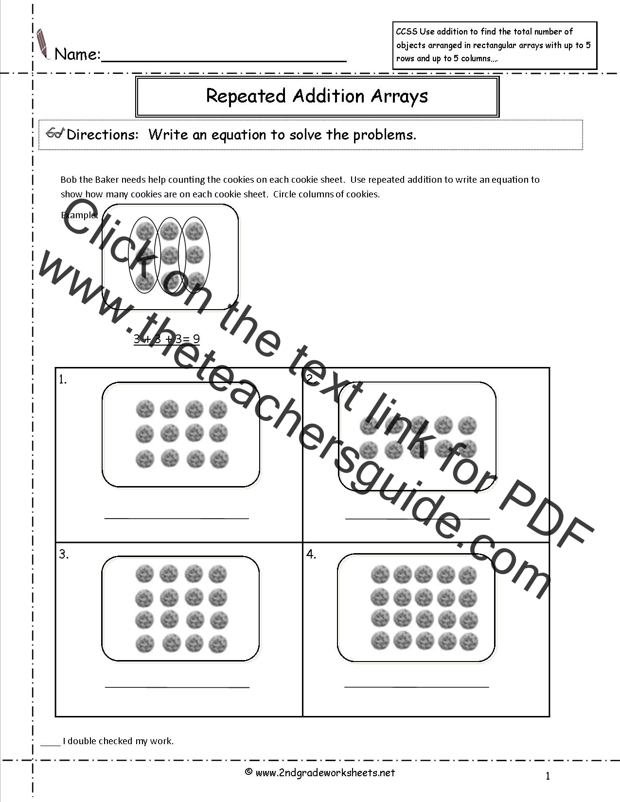 CCSS 2 OA 4 Worksheets