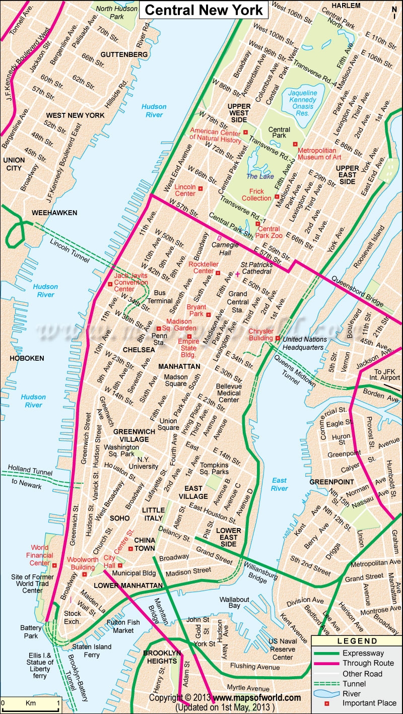 Printable Nyc Tourist Map
