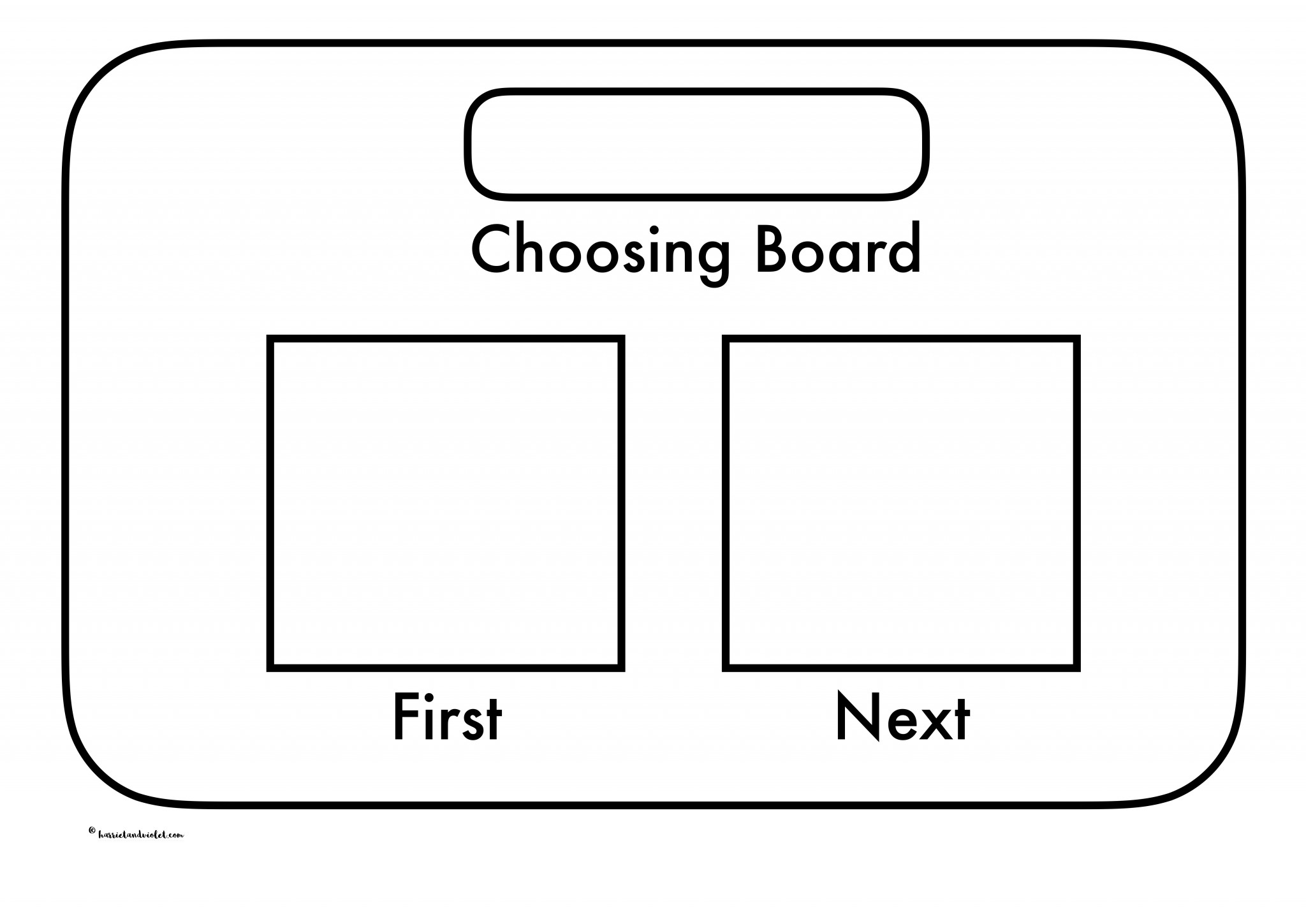 Choosing Board Template First U0026 Then Printable Teaching 