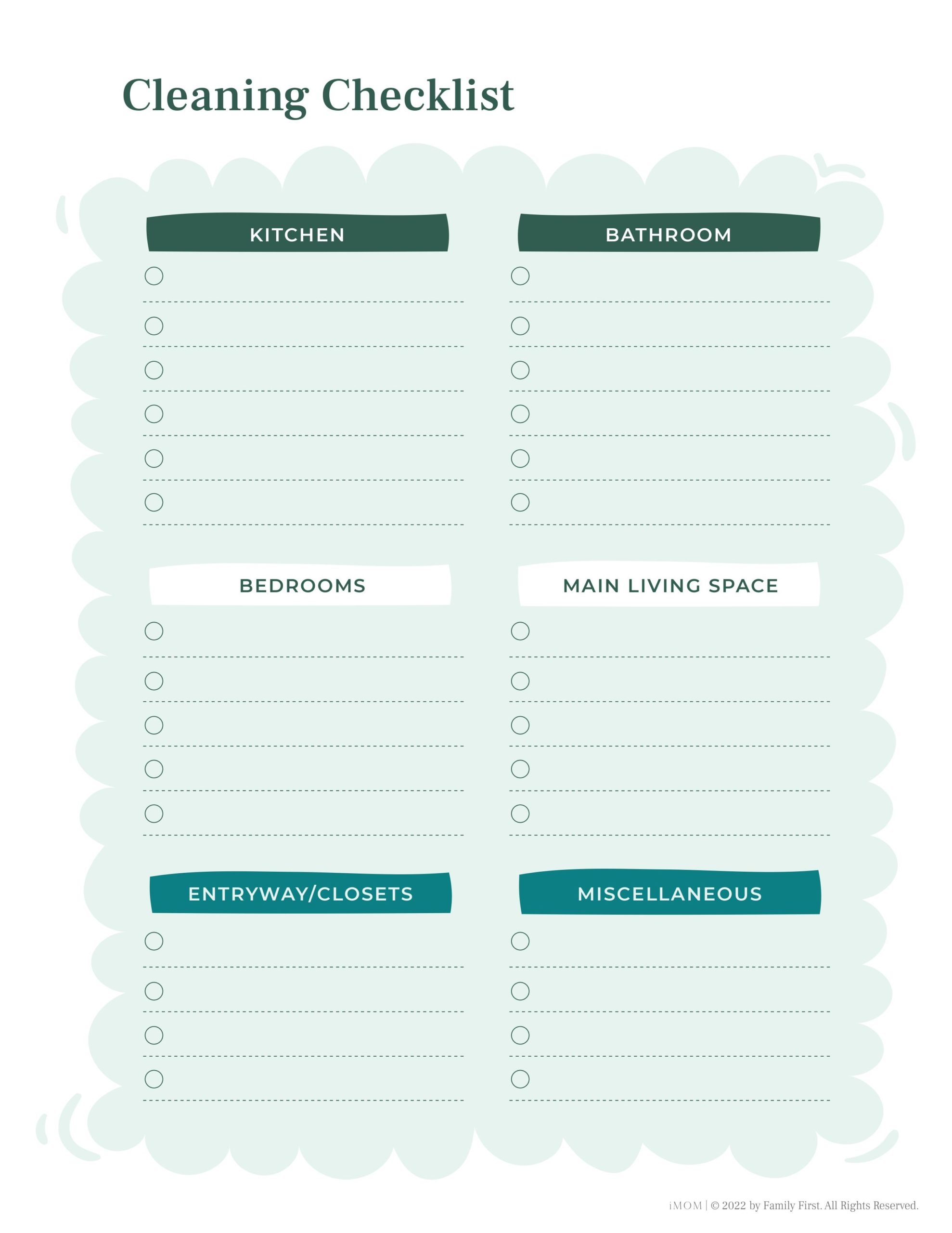 Printable Chore Charts For Adults