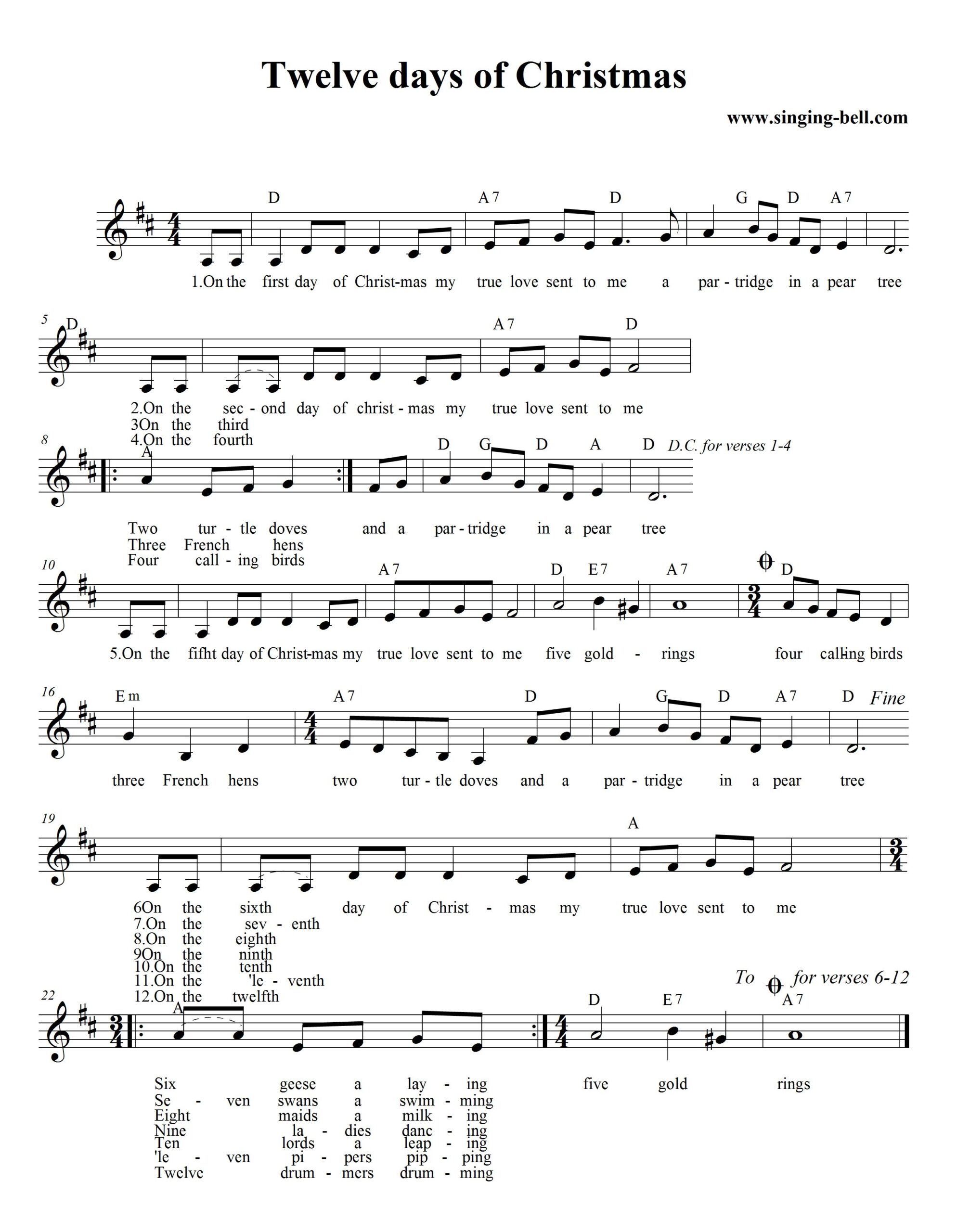 Free Printable Christmas Sheet Music Pdf