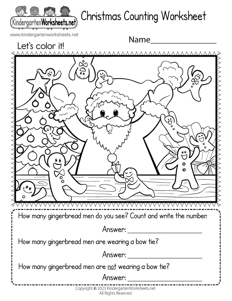 Christmas Counting Worksheet Free Printable Digital U0026 PDF
