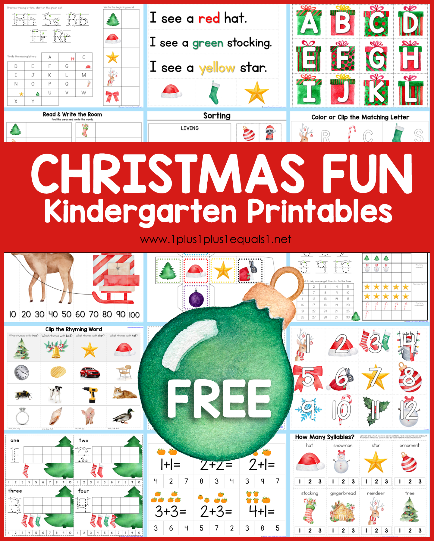 Christmas Printables For Kids Kindergarten Christmas Fun 1 1 1u003d1 Christmas Printables For Kids Kindergarten Christmas Fun 1 1 1u003d1