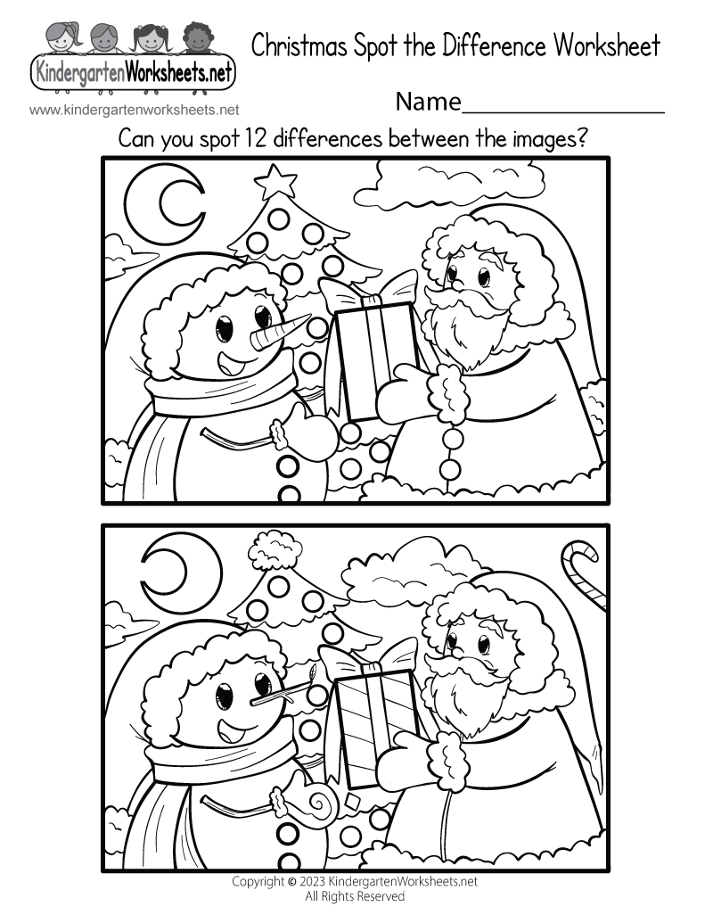 Christmas Spot The Difference Worksheet Free Printable Digital U0026 PDF Christmas Spot The Difference Worksheet Free Printable Digital U0026 PDF