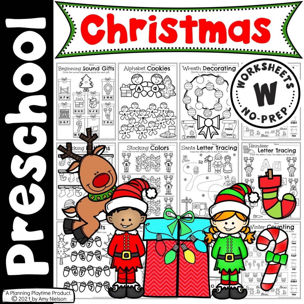 Christmas Worksheets For Preschool Planning Playtime