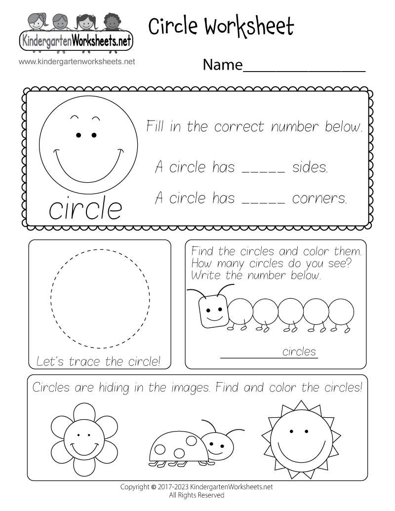 Circle Worksheet Free Printable Digital PDF