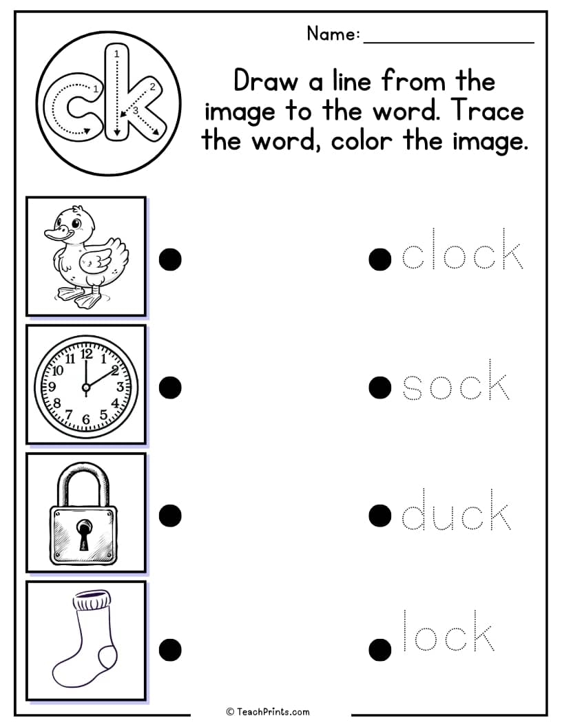 Ck Worksheets Free PDF Printables Teach Prints