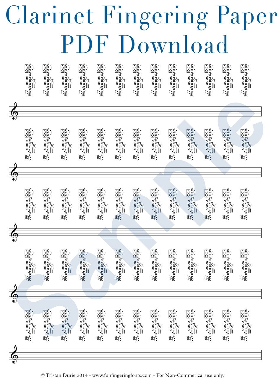 Clarinet Fingering Paper Download And Printable PDF Great For Clarinetists And Teachers Etsy Clarinet Fingering Paper Download And Printable PDF Great For Clarinetists And Teachers Etsy