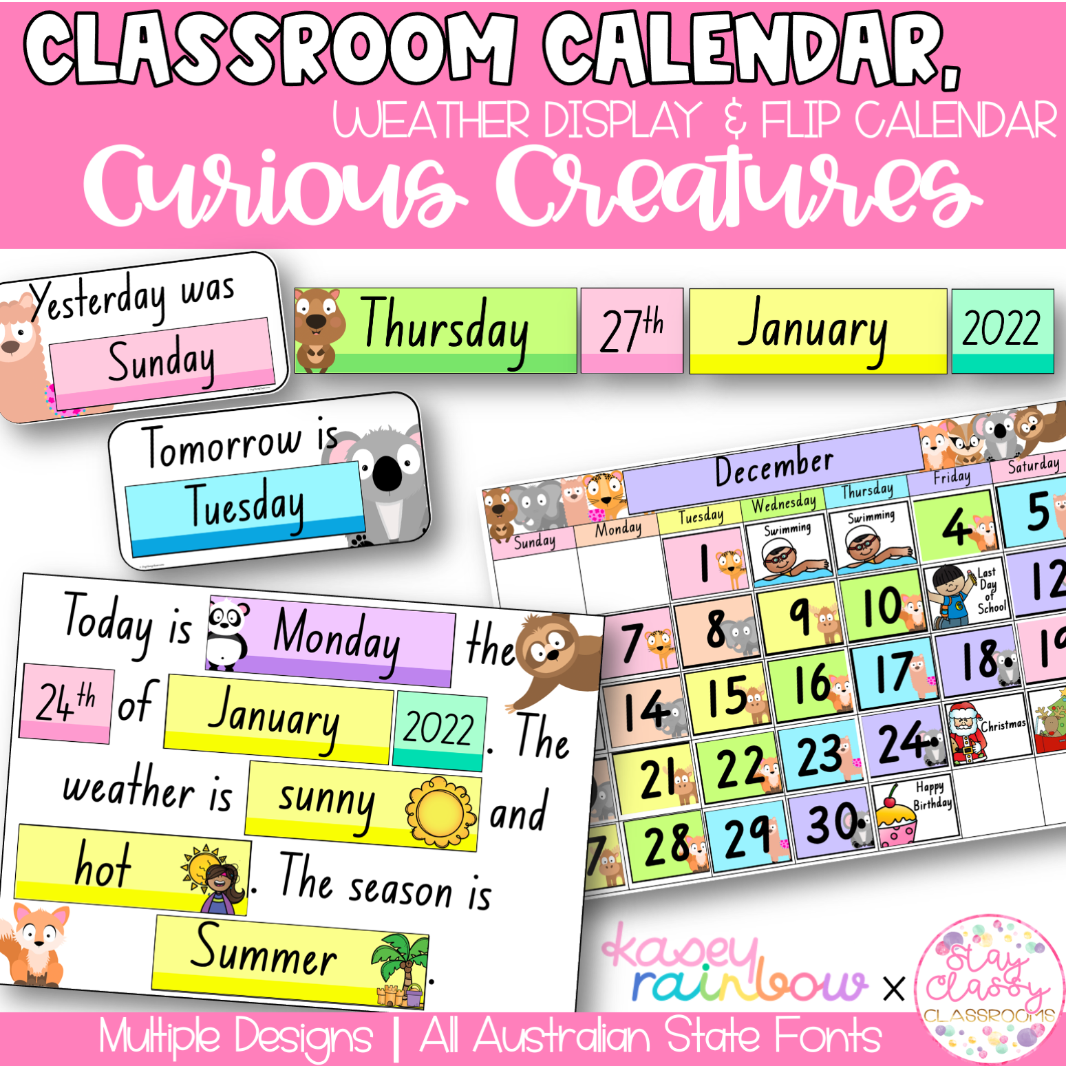 Classroom Calendar Printable