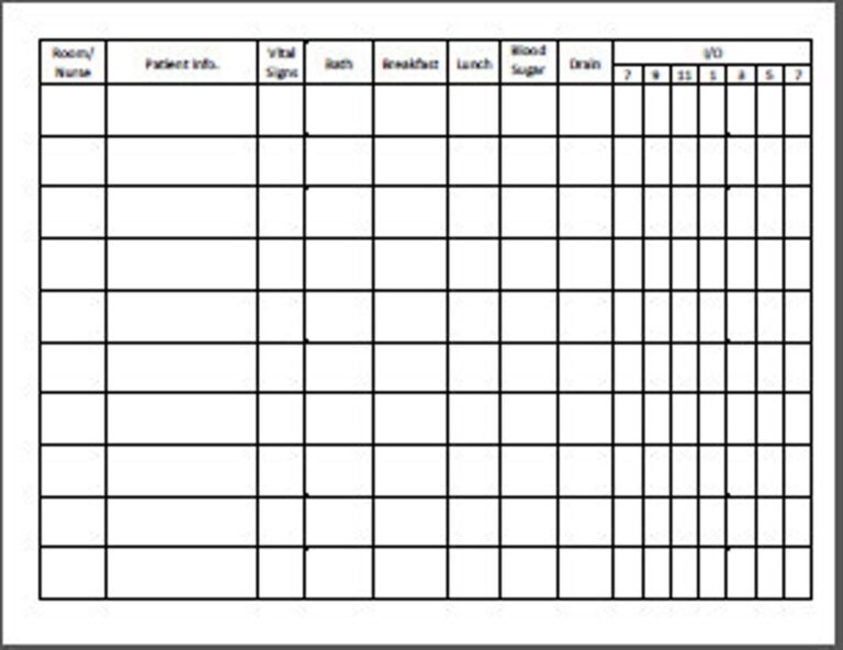 CNA Daily Report Sheet Instant Download Etsy