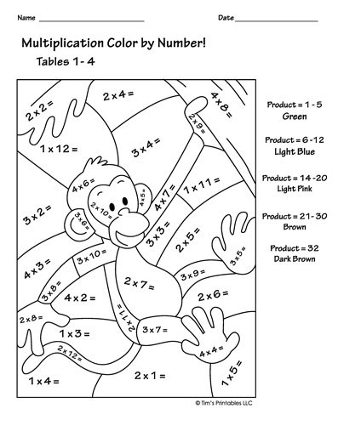 Color By Number Multiplication Worksheets PDF Etsy Denmark Color By Number Multiplication Worksheets PDF Etsy Denmark