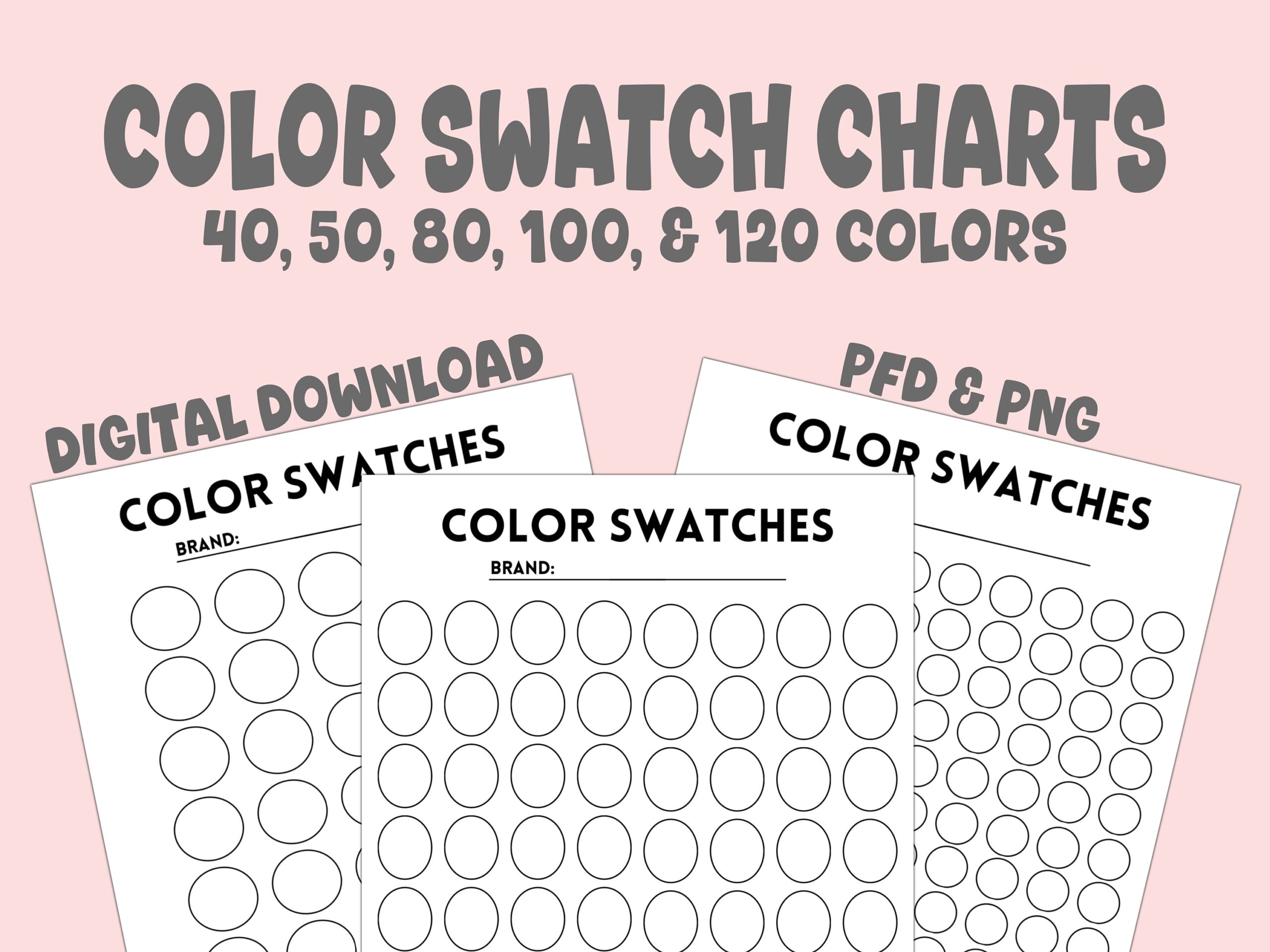 Color Swatch Chart Color Swatch Template DIY Color Swatch Marker Swatches Paint Swatches Colored Pencil Swatches Coloring Pages Etsy