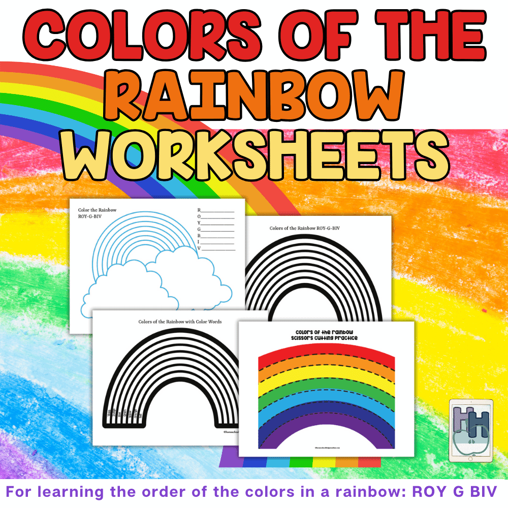 Colors Of The Rainbow Worksheets Resources For ROY G BIV Free Printables