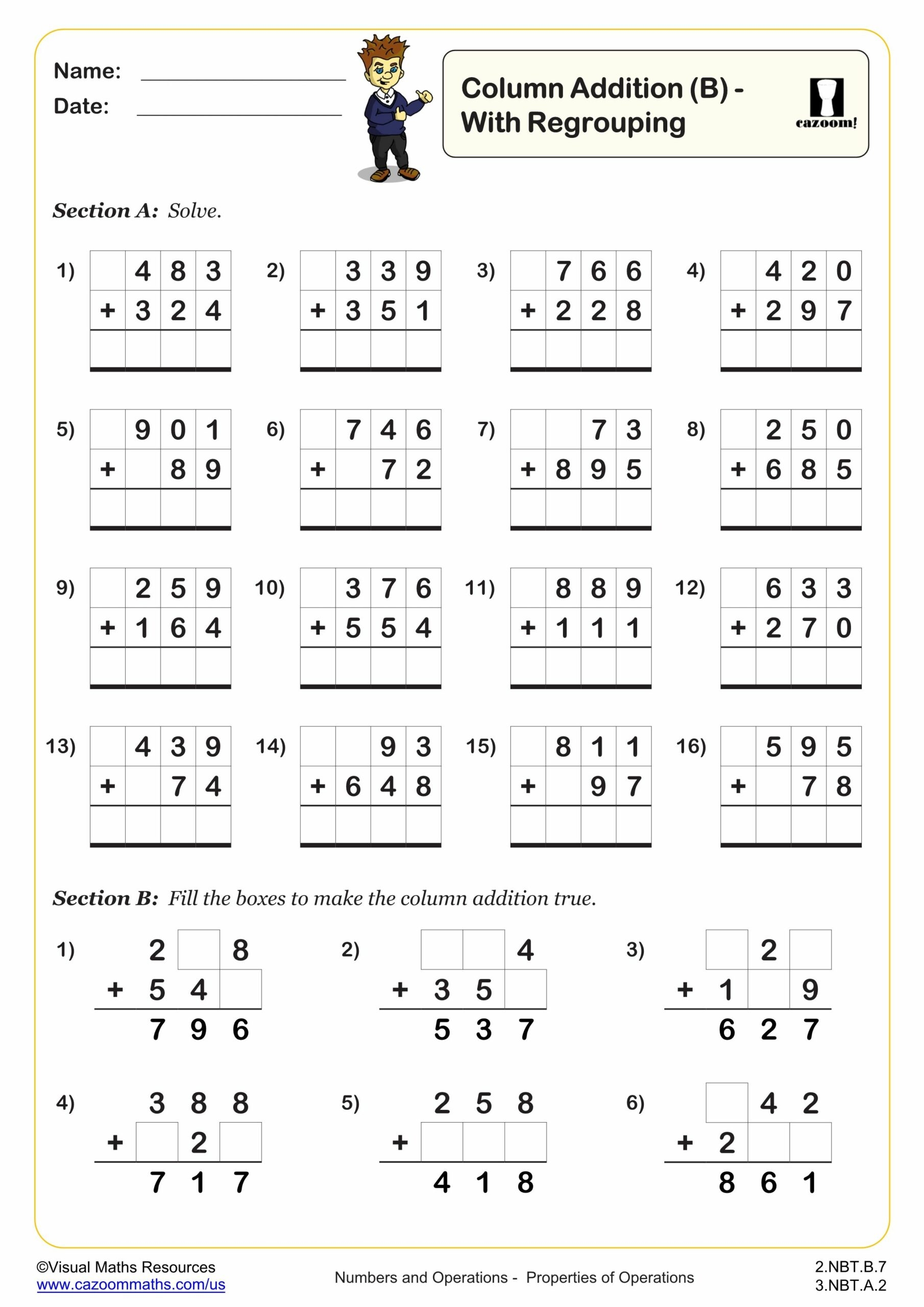 12 Column Worksheet Printable