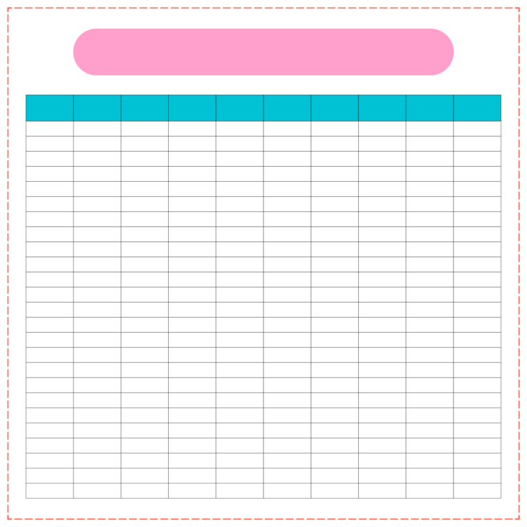 Column Template 5 Columns 10 Free PDF Printables Printablee