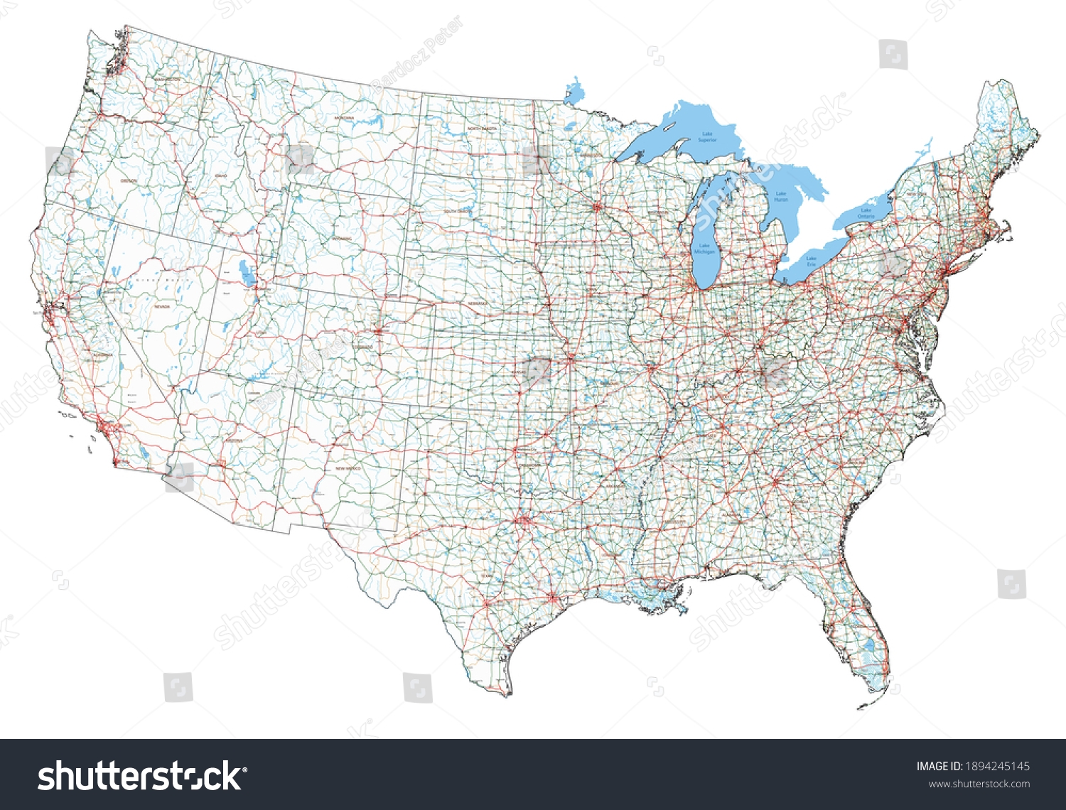 Complex Usa Road Map Interstates Us Stock Vector Royalty Free 1894245145 Shutterstock Complex Usa Road Map Interstates Us Stock Vector Royalty Free 1894245145 Shutterstock