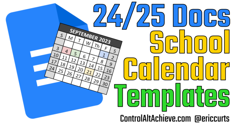 Control Alt Achieve Google Docs Calendar Templates For The 2024 2025 School Year