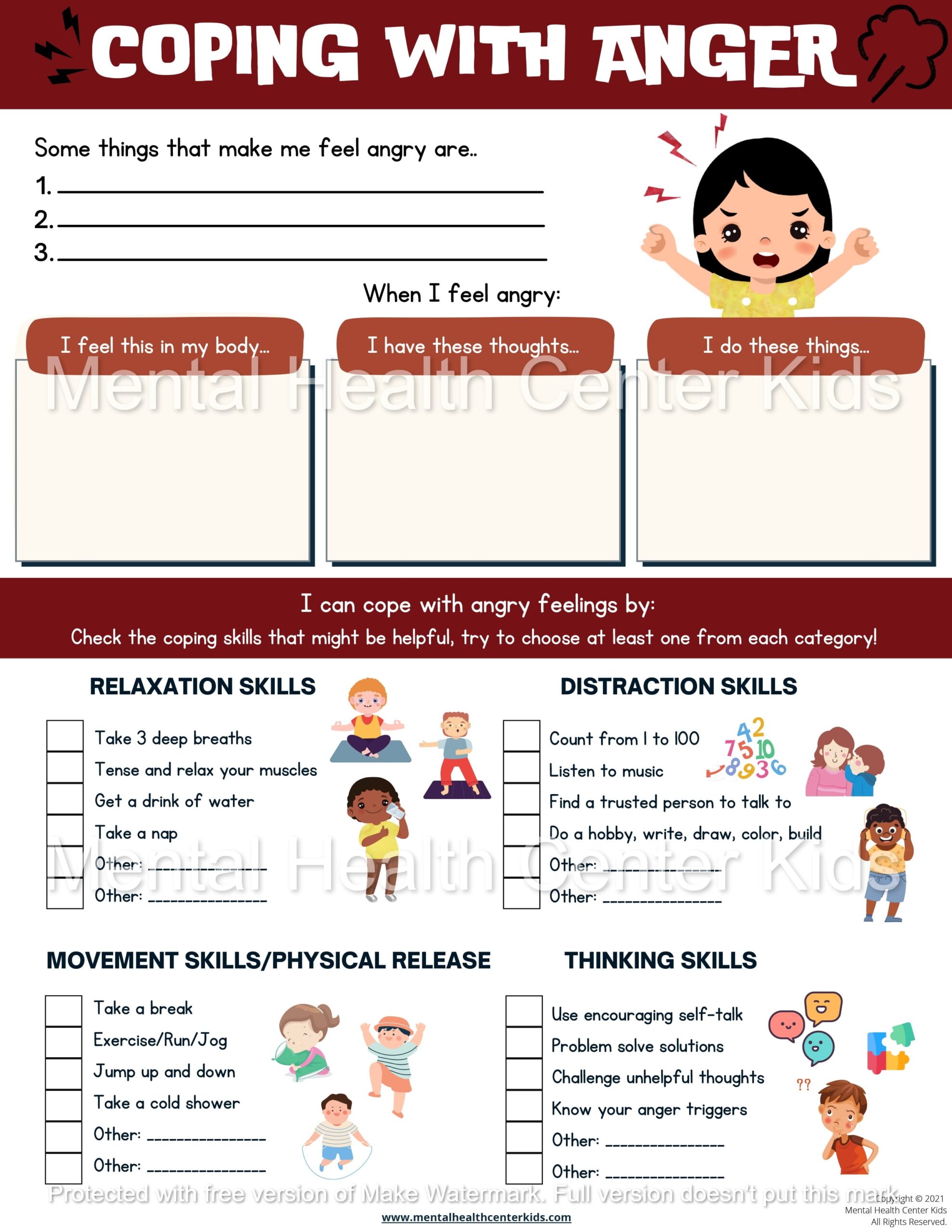 Coping With Anger Worksheet Worksheets Library