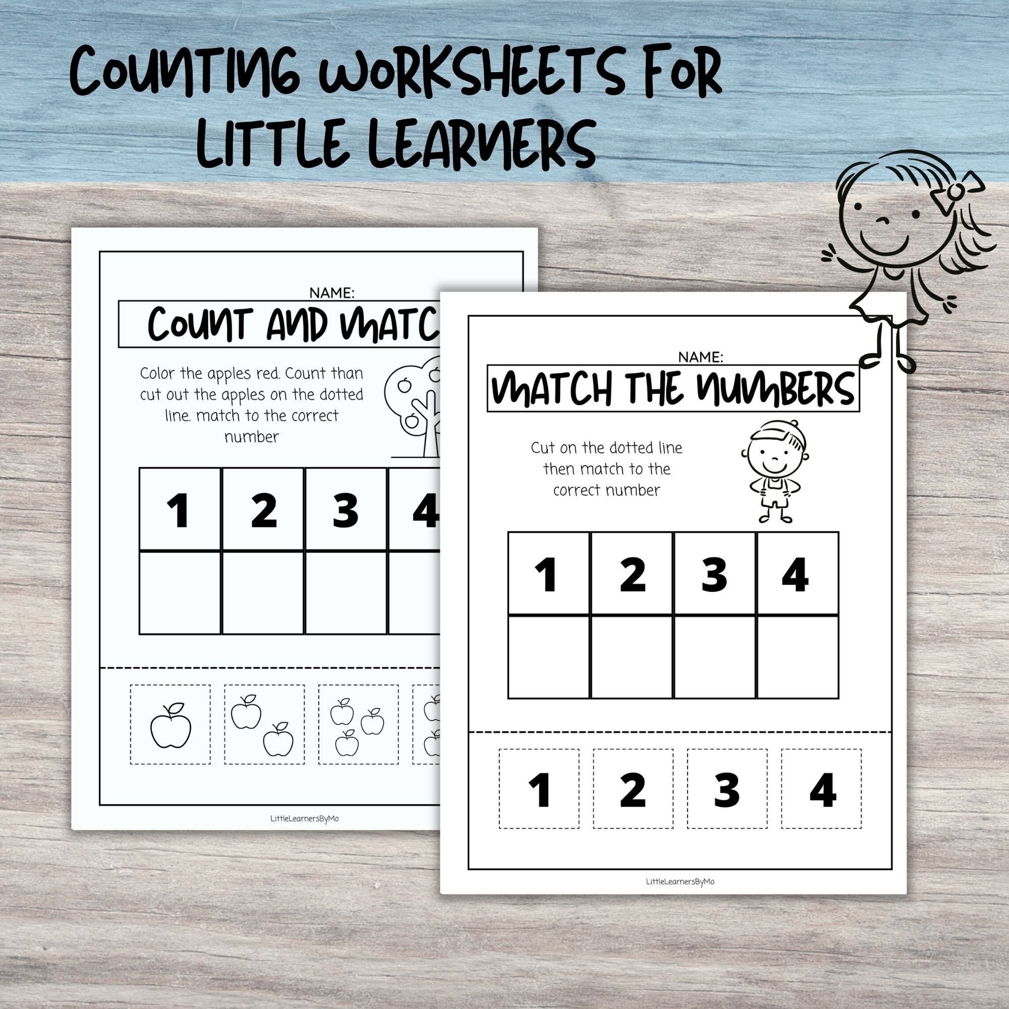 Count And Match Numbers Match The Numbers Worksheet Counting 