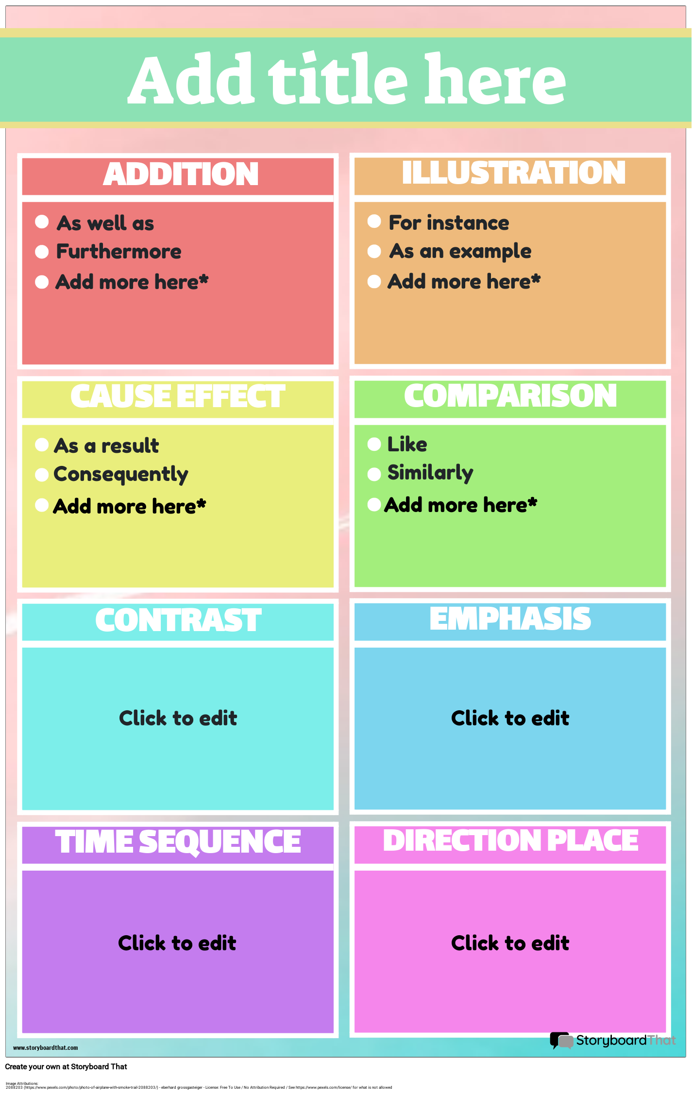 Create Transition Words Posters Online For Free