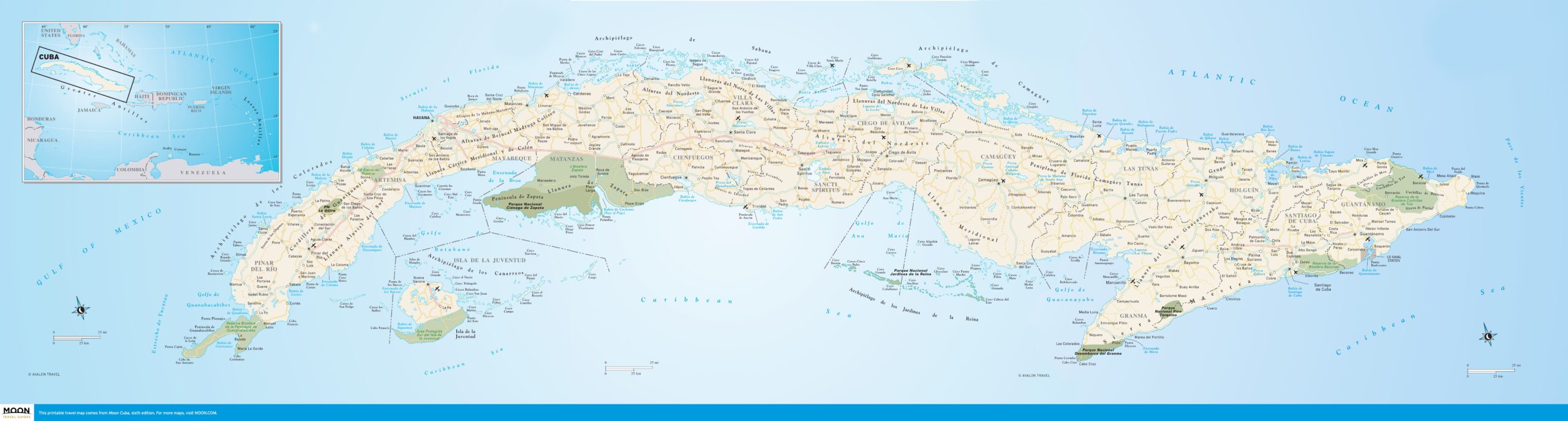 Free Printable Map Of Cuba