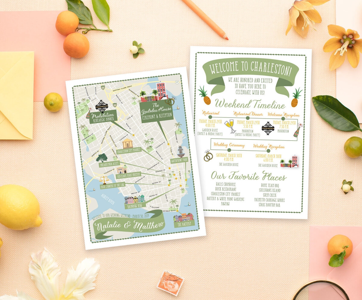 Custom Illustrated Maps By Feathered Heart Prints