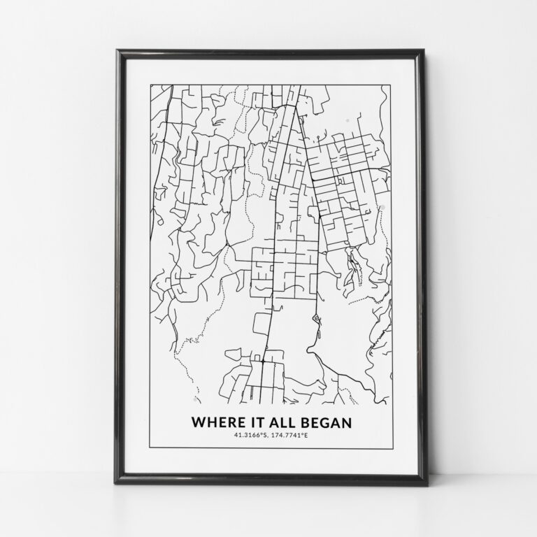Custom Map Print Autumn Designs