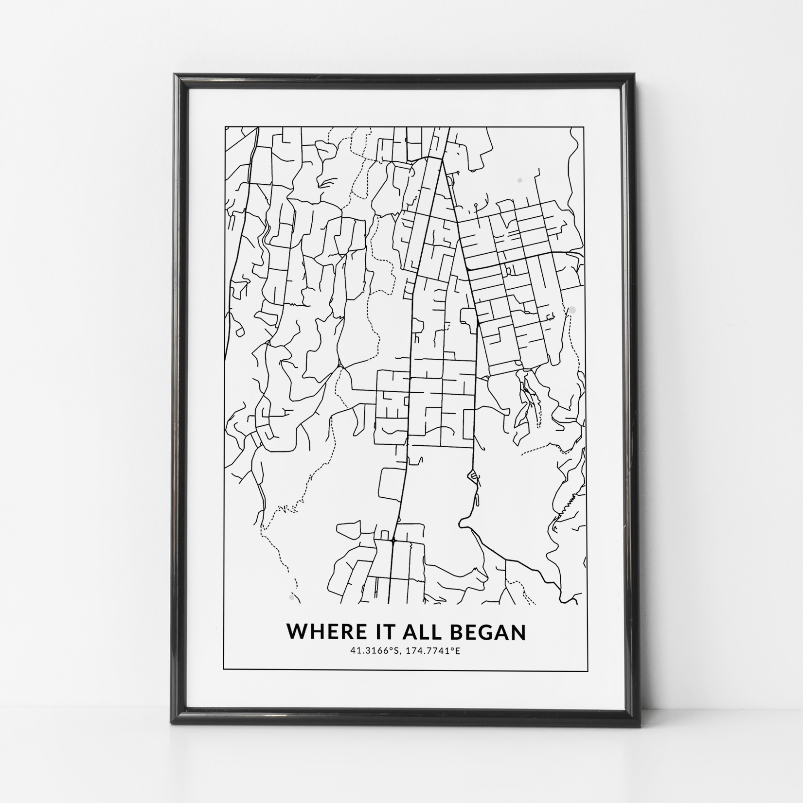 Custom Map Print Autumn Designs
